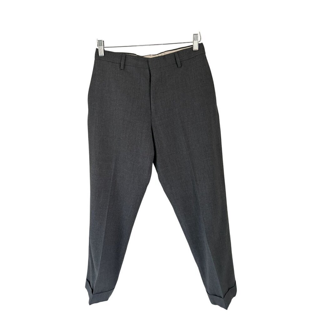 J.CREW Ludlow Slim Trousers Italian Wool Tolleglo 1900 Gray Pants Size 34/32